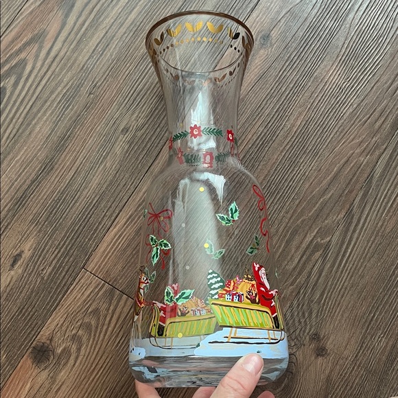 ANTHROPOLOGIE Nathalie Lete Santa's Sleigh Carafe!RARE - Picture 3 of 9